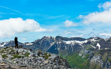 Picos de Europa İspanya 'nın güzel manzarası
