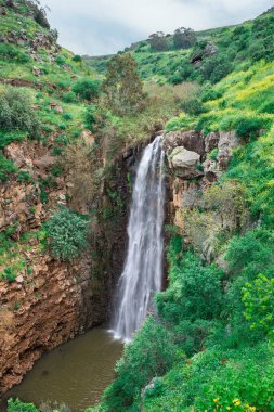 İsrail 'de güzel şelale Gelabun
