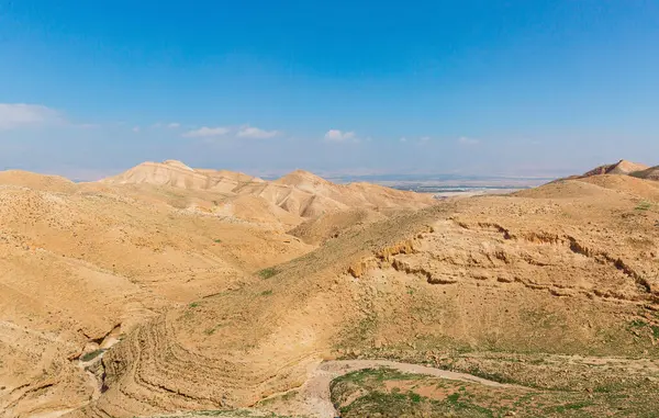 Panorama Désert Judée Printemps Israël — Photo