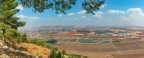 İsrail 'deki Gilboa Dağı' ndan güzel panoramik manzara