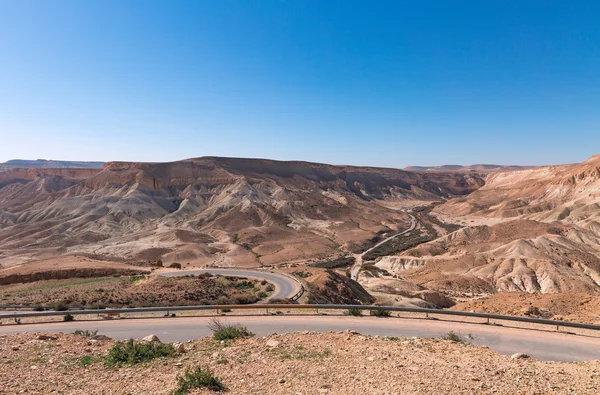 Weg in de Negev-woestijn — Stockfoto