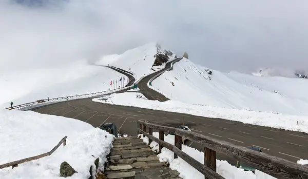 Alpine winter road — Stock Photo, Image