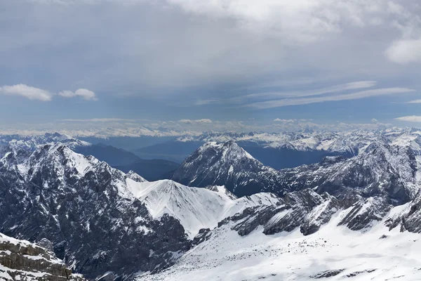 Utsikt från toppen av Zugspitze — Stockfoto