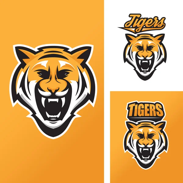 Tigre mascota para equipos deportivos — Vector de stock