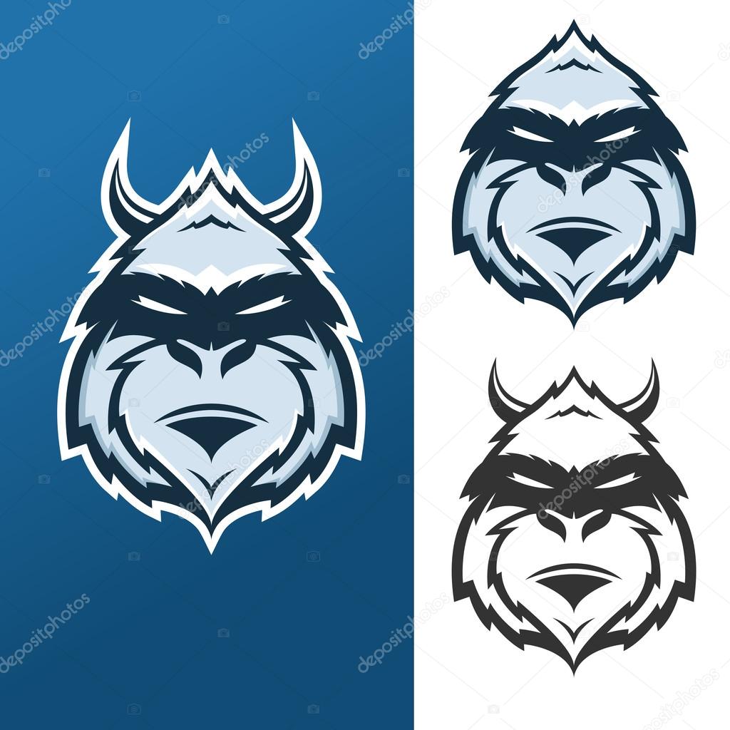 Yeti mascot for sport teams