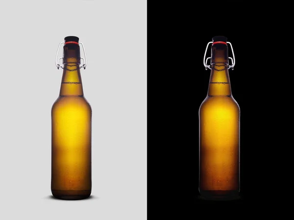 Isolated Liter Beer Bottle — Stock Photo, Image