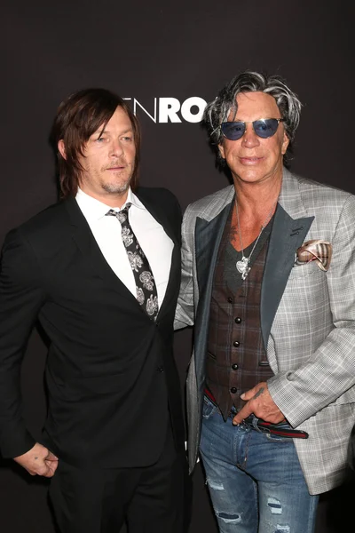 Norman Reedus and Mickey Rourke — Stock Photo, Image