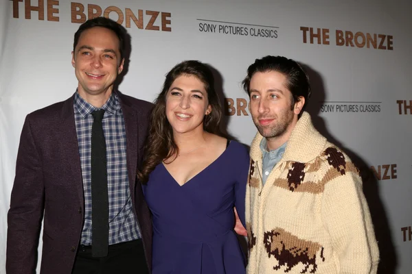 Jim Parsons, Mayim Bialik, Simon Helberg — Stock Photo, Image