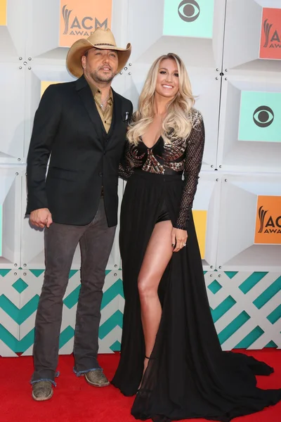 Jason Aldean, Bretagna Kerr — Foto Stock