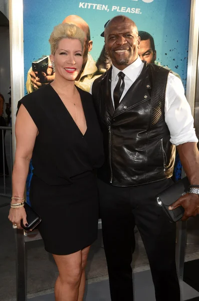 Terry Crews, Rebecca rey-equipos — Foto de Stock