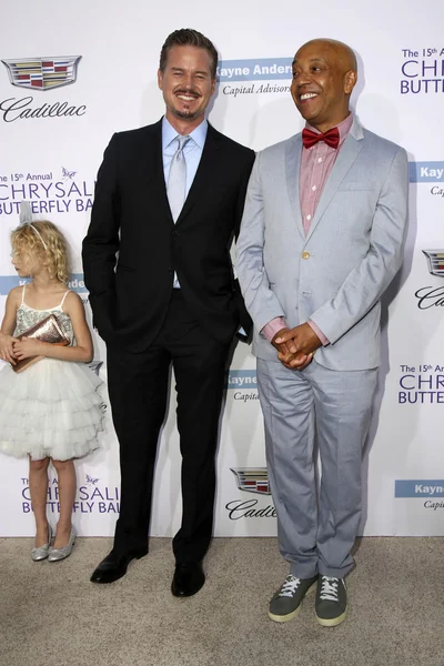 Eric Dane, Russell Simmons, Billie Beatrice Dane — Stockfoto