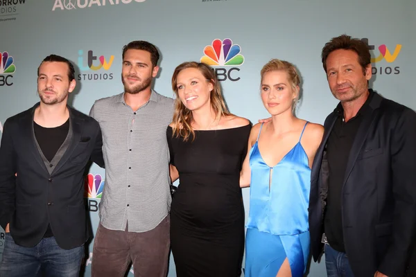 Elenco de acuario, Gethin Anthony, gris Damon, Michaela Mcmanus, Claire Holt, David Duchovny — Foto de Stock