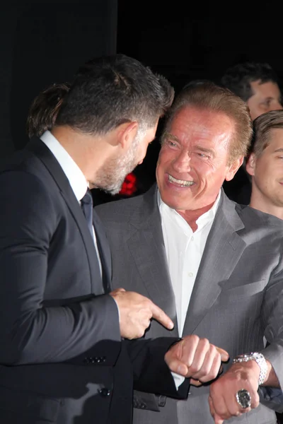 Arnold Schwarzenegger a Joe Manganiello — Stock fotografie