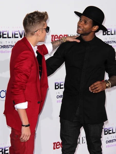 Justin Bieber, Usher — Foto de Stock