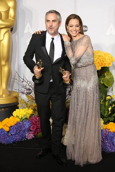 Alfonso Cuaron, Angelina Jolie — Stock Photo, Image