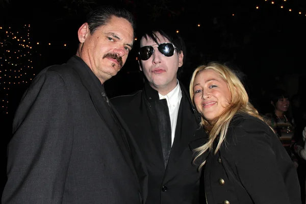 Mark Burnham, Marilyn Manson, Jennifer Blanc — Stock fotografie