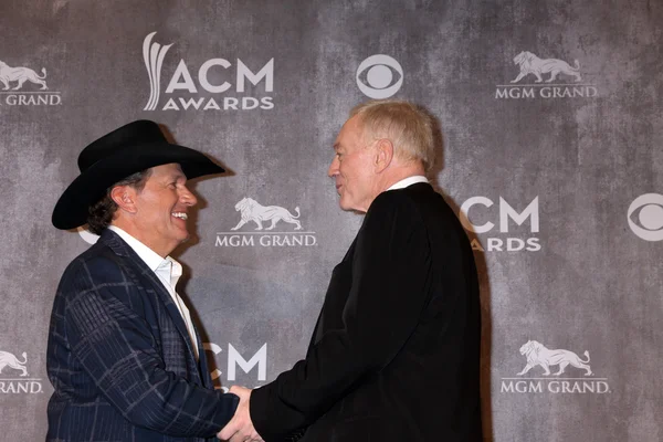 George Strait e Jerry Jones — Foto Stock