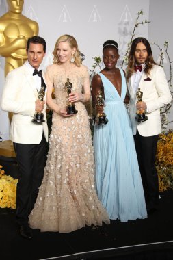 Matthew McConaughey, Cate Blanchett, Lupita Nyong'o and Jared Leto clipart