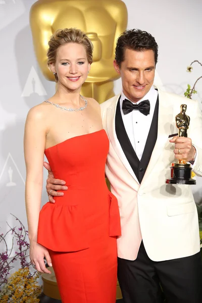 Jennifer Lawrence, Matthew McConaughey — Stock Photo, Image