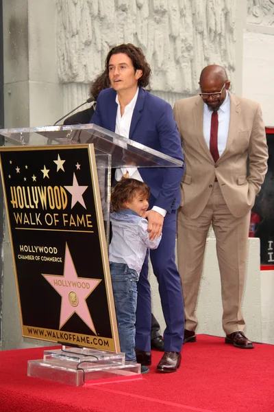 Orlando Bloom and son Flynn Bloom — Stock Photo, Image