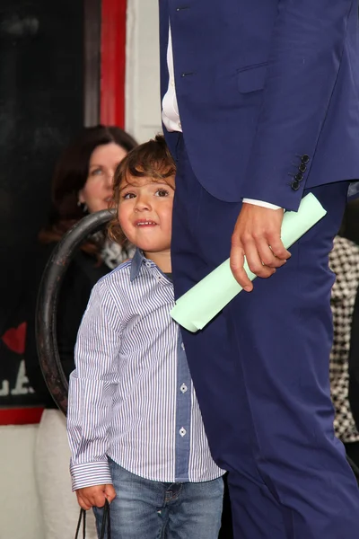 Orlando Bloom e filho Flynn Bloom — Fotografia de Stock
