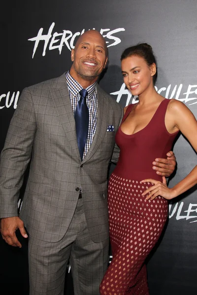 Dwayne Johnson and Irina Shayk — Stock Photo, Image