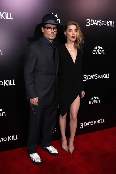 Johnny Depp, Amber Heard — Stock Photo, Image