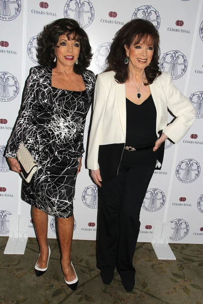 Joan collins i jackie collins — Zdjęcie stockowe