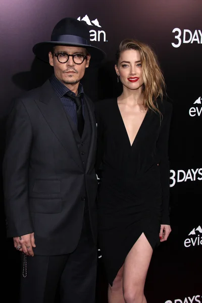 Johnny Depp, Amber Heard — Stock Photo, Image