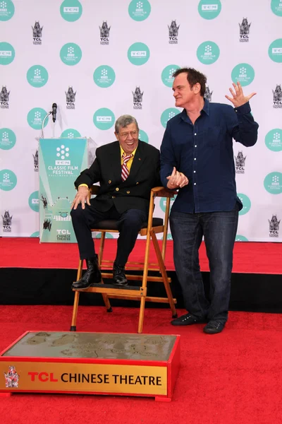 Jerry Lewis and Quentin Tarantino — Stock Photo, Image