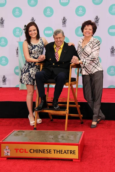 Danielle sarah lewis, jerry lewis a sandee pitnic — Stock fotografie