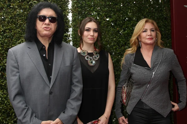 Gene simmons, sophie simmons a shannon tweed — Stock fotografie