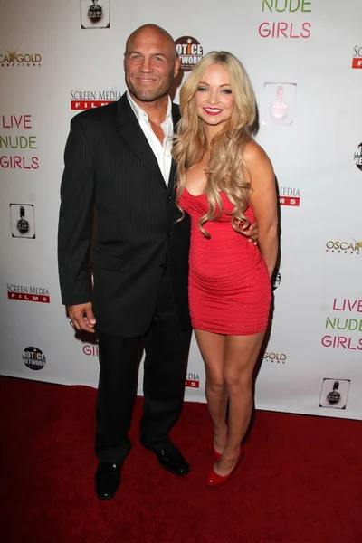 Randy Couture, Mindy Robinson — Stock Photo, Image