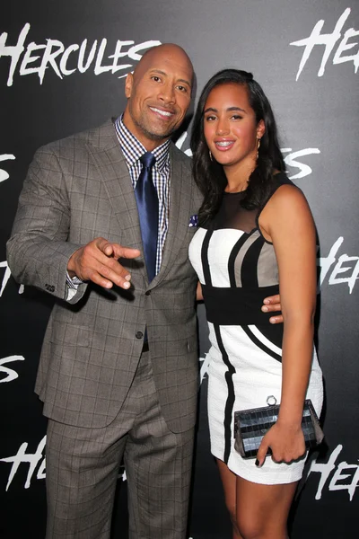 Dwayne Johnson and Simone Alexandra Johnson — Stock Photo, Image