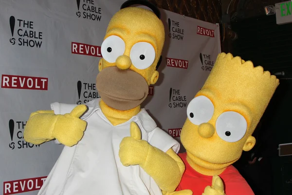 Homer simpson och bart simpson — Stockfoto