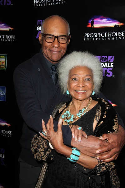 Michael Dorn and Nichelle Nichols — Stock Photo, Image