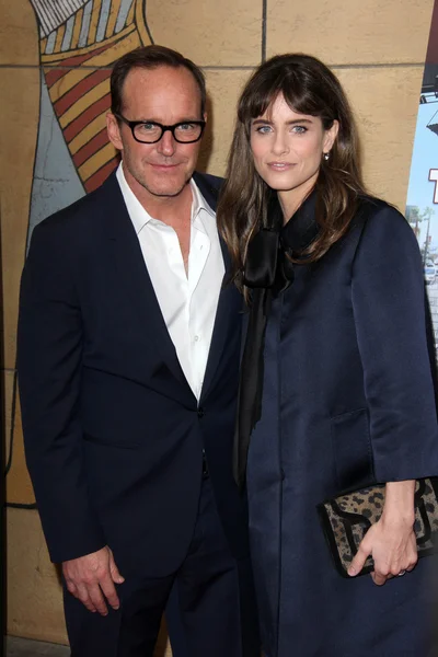 Clark gregg i amanda peet — Zdjęcie stockowe