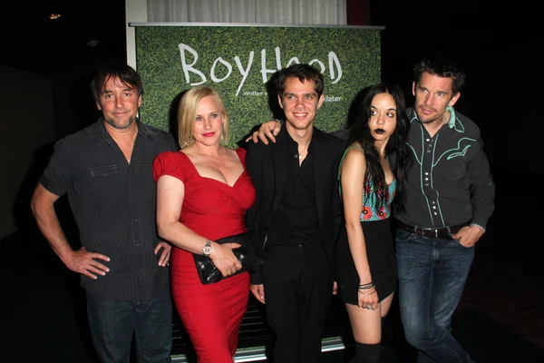 Lorelei Linklater, Richard Linklater, Patricia Arquette, Ellar Coltrane, Ethan Hawke — Stockfoto