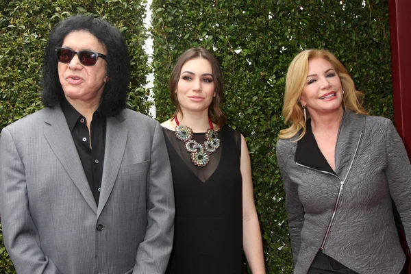 Gene Simmons, Sophie Simmons e Shannon Tweed — Fotografia de Stock