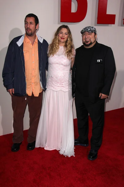 Adam sandler, drew barrymore i frank coraci — Zdjęcie stockowe