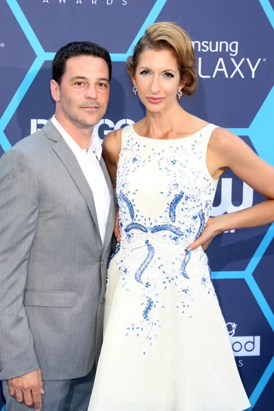 Alysia Reiner, David Alan Basche — Foto Stock