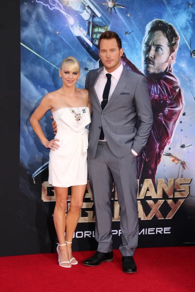 Anna faris i chris pratt — Zdjęcie stockowe