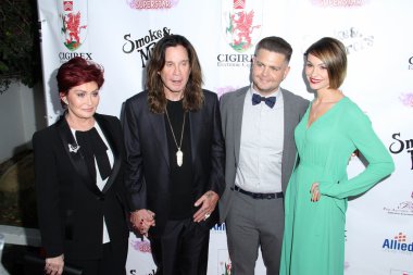 Ozzy Osbourne, Sharon Osbourne, Jack Osbourne and Lisa Stelly clipart