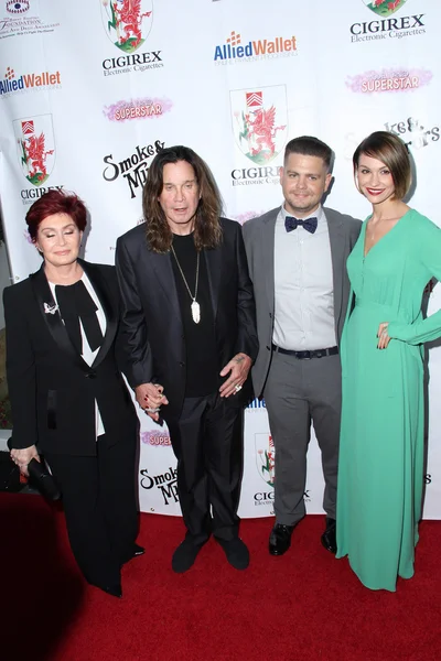 Ozzy Osbourne, Sharon Osbourne, Jack Osbourne and Lisa Stelly — Stock Photo, Image