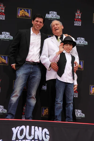 Mel Brooks e filho Max Brooks — Fotografia de Stock