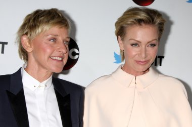 Ellen DeGeneres and Portia de Rossi clipart