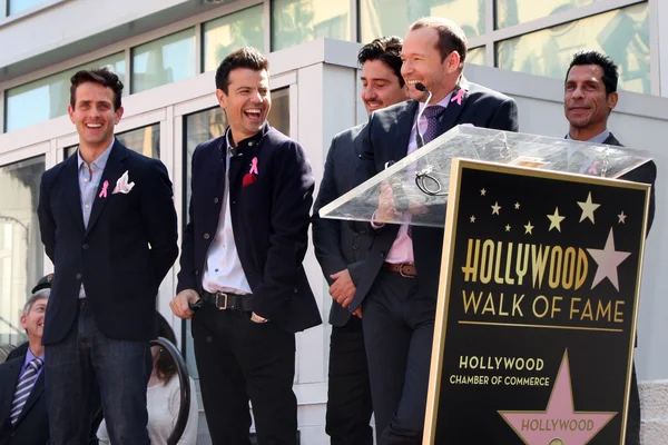 Joey Mcintyre, Jordan Knight, Donnie Wahlberg, Danny Wood e Jonathan Knight — Foto Stock