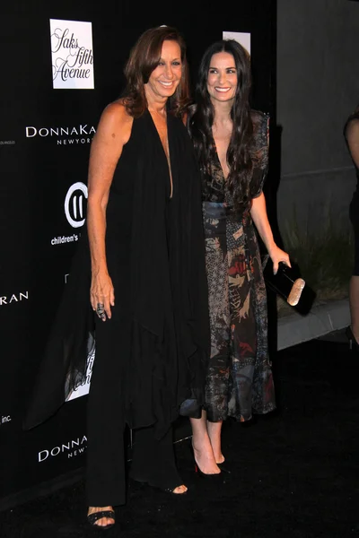 Demi Moore, Donna Karan — Foto Stock