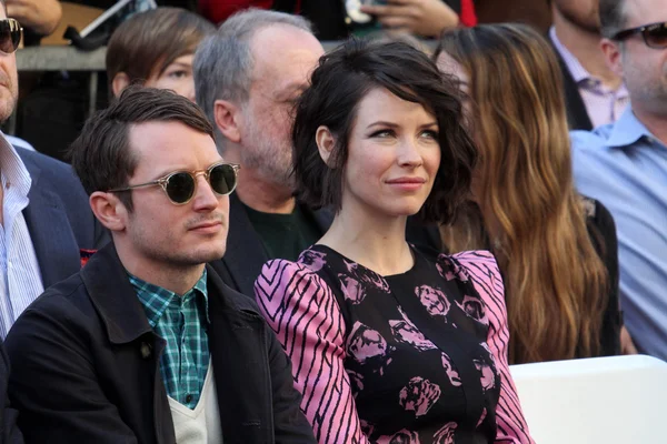 Elijah Wood, Evangeline Lilly — Stockfoto