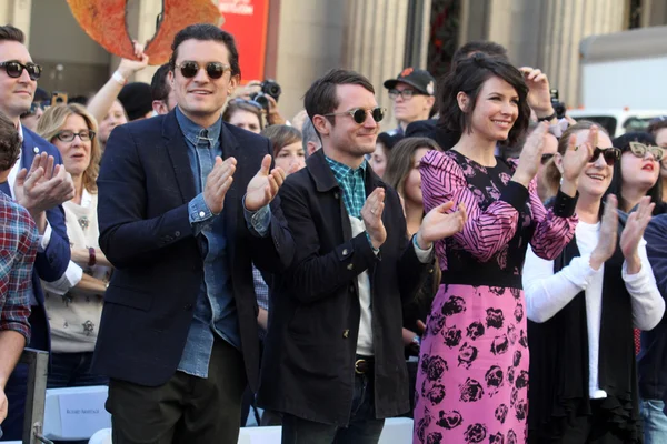 Orlando Bloom, Elijah Wood, Evangeline Lilly — Fotografia de Stock